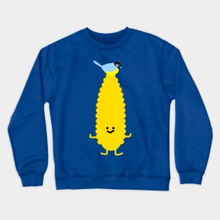 Funny corn with titmouse Crewneck Sweatshirt